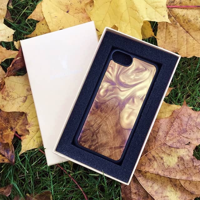 Drewniane etui na telefon Amber - obrazek 3